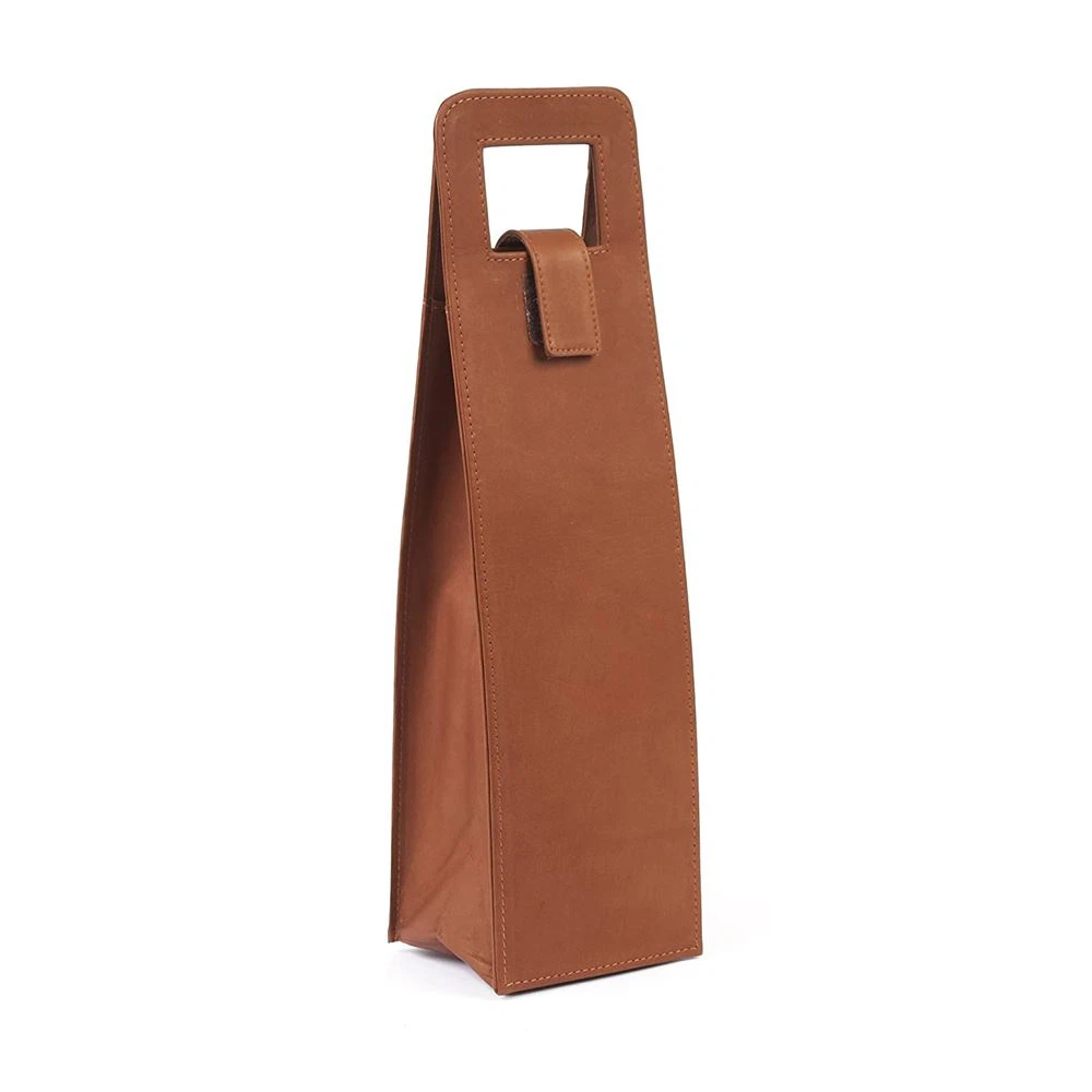 Leather Custom Logo Nature Wine Bag Leather Custom Logo Nature Wine Bag