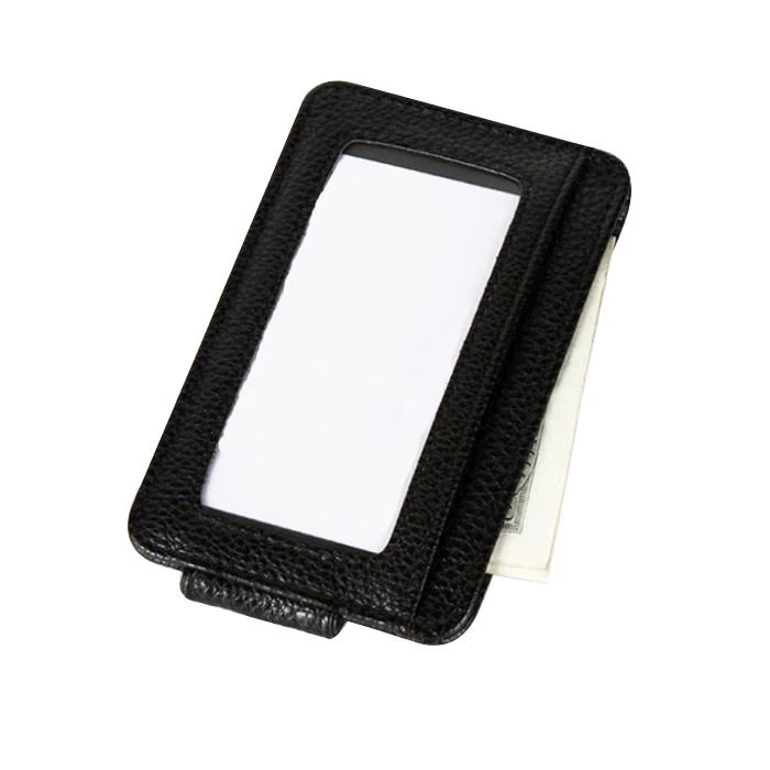 Leather Money Clip Card Holder